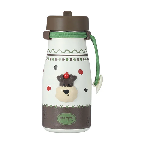 Сабаны бар тот баспайтын болаттан жасалған сүт бөтелкесі