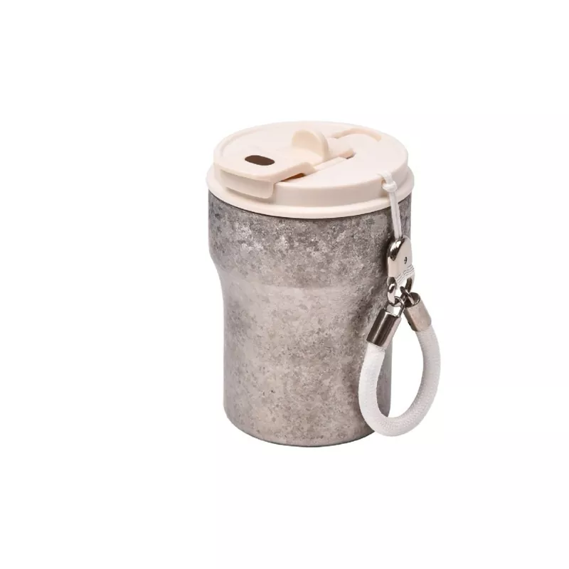 Titanium Duo сусынға арналған қақпағы бар кофе кружкасы